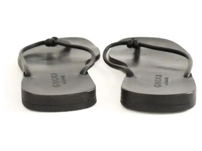 Gucci Infradito in pelle nera Nero - vista 2