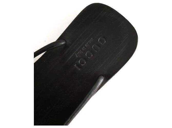 Gucci Infradito in pelle nera Nero - vista 4