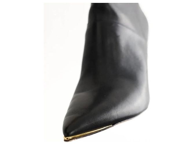 Tory Burch Schwarze Lederstiefel - Ansicht 5