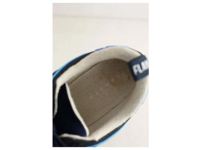 Sandro Blaue Leder-Sneaker - Ansicht 4