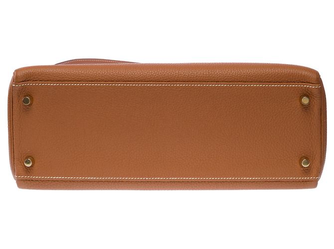 Hermès Borsa HERMES Kelly 32 in Pelle Dorata - 103188 D'oro - vista 10
