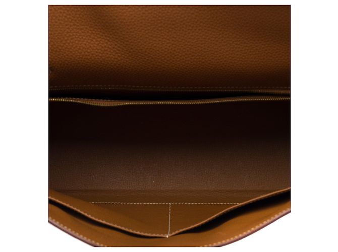 Hermès Borsa HERMES Kelly 32 in Pelle Dorata - 103188 D'oro - vista 8