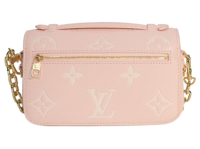 Bolsa de couro rosa pó Monogram Empreinte Giant Pochette Métis da Louis Vuitton - vista 2
