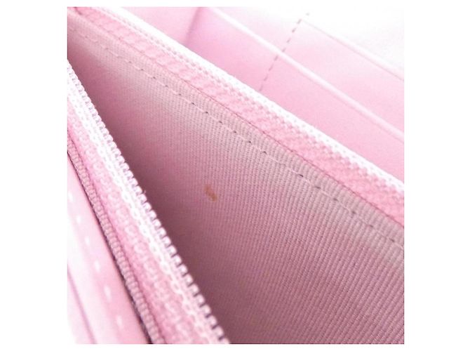 Billetera bi-fold de cuero de cordero rosa Chanel 19 Line - vista 10