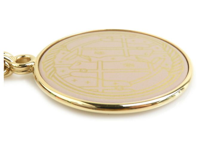 Pendente Collana Medaille Cadrege GM Hermès D'oro - vista 3