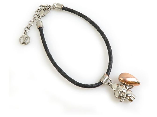 Bracciale Charm Vivienne Amour di Louis Vuitton Nero Argento D'oro - vista 2