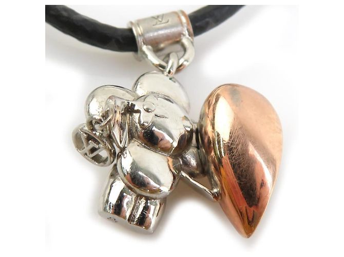Bracciale Charm Vivienne Amour di Louis Vuitton Nero Argento D'oro - vista 3