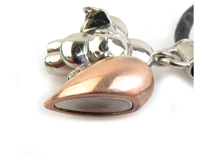 Bracciale Charm Vivienne Amour di Louis Vuitton Nero Argento D'oro - vista 4