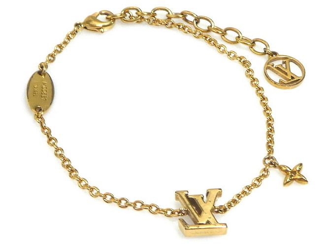 Bracciale in metallo dorato iconico LV di Louis Vuitton D'oro - vista 3