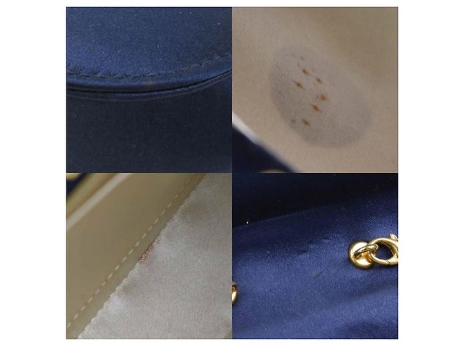 Borsa a spalla in satin blu navy Tiffany & Co. - vista 3