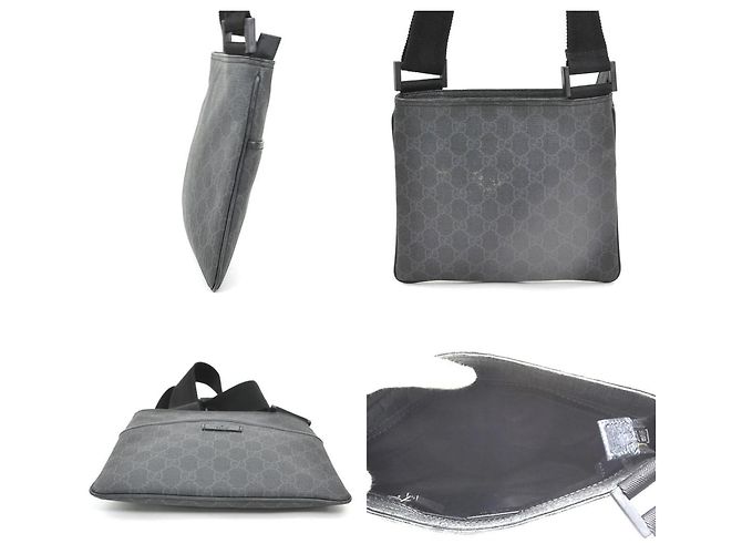 Borsa a Spalla Gucci GG Supreme in Tela Nero - vista 2