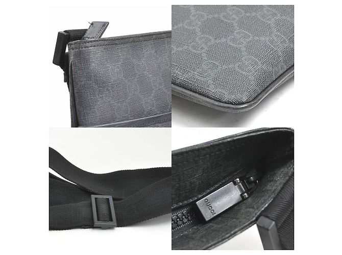 Borsa a Spalla Gucci GG Supreme in Tela Nero - vista 3