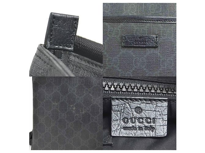 Borsa a Spalla Gucci GG Supreme in Tela Nero - vista 4