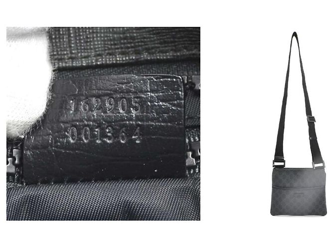 Borsa a Spalla Gucci GG Supreme in Tela Nero - vista 5