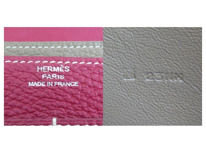 Hermès Cartera Larga Dogon GM Togo Hermes Gris pardo - vista 5