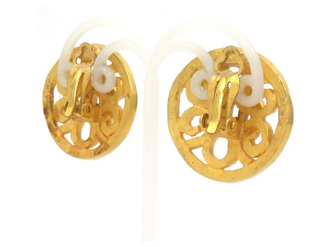 Orecchini a clip in metallo dorato Chanel D'oro - vista 2