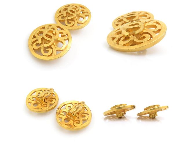 Orecchini a clip in metallo dorato Chanel D'oro - vista 3