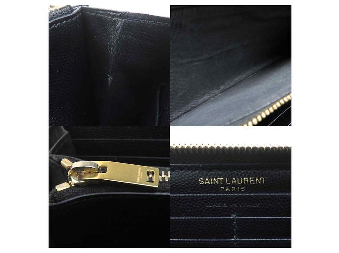 Schwarze Leder Langbörse von Saint Laurent - Ansicht 4