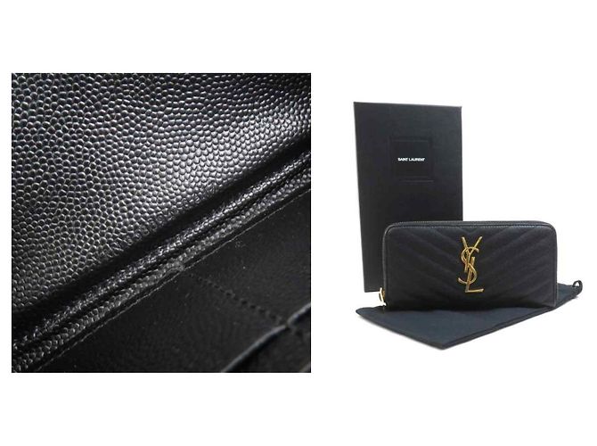 Schwarze Leder Langbörse von Saint Laurent - Ansicht 5