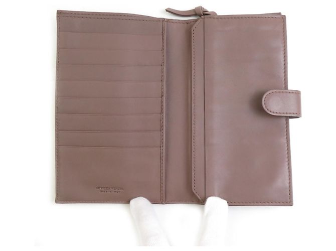 Billetera bi-fold marrón claro Bottega Veneta - vista 3