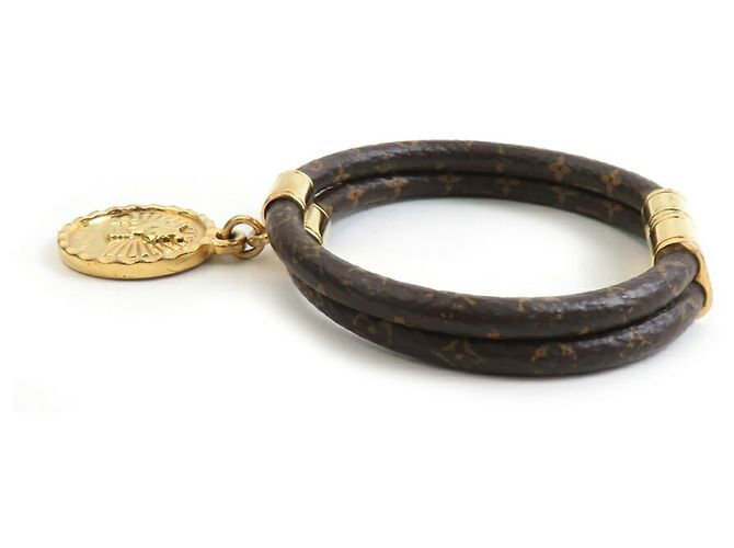 Bracciale Rodeo Monogram Louis Vuitton Marrone Monogramma - vista 4