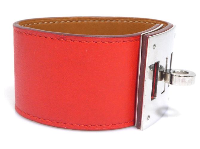 Pulseira Charm de Cão Kelly Hermès Prata Vermelho - vista 4