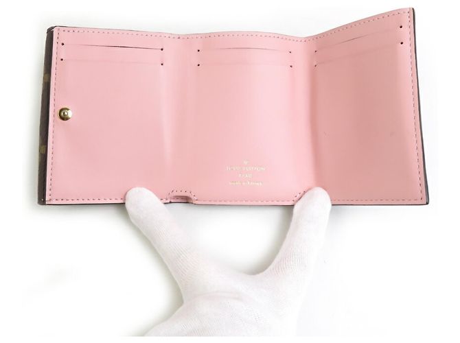 Billetera tri-fold Monogram Celeste de Louis Vuitton Castaño Rosa Monograma - vista 3