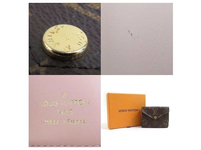 Billetera tri-fold Monogram Celeste de Louis Vuitton Castaño Rosa Monograma - vista 5