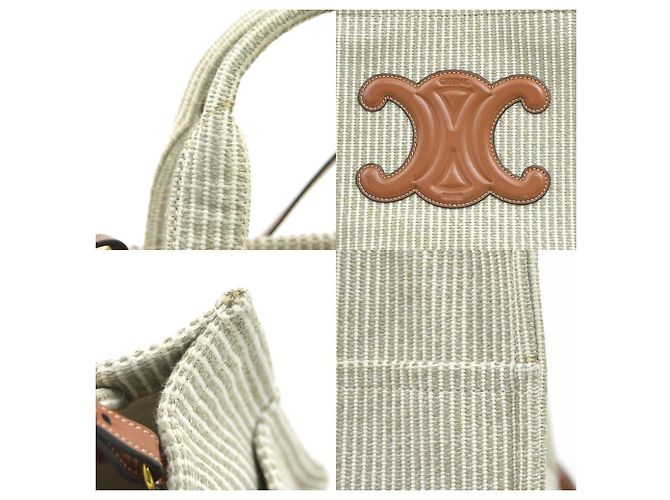 Céline Celine Small Cabas Thais Handtasche Braun Beige - Ansicht 4
