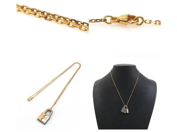 Hermès O'Kelly PM Halskette Braun Golden - Ansicht 5