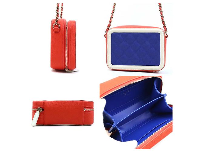 Timeless Chanel CC Figley Mini Schultertasche Pink Weiß Blau Orange - Ansicht 2