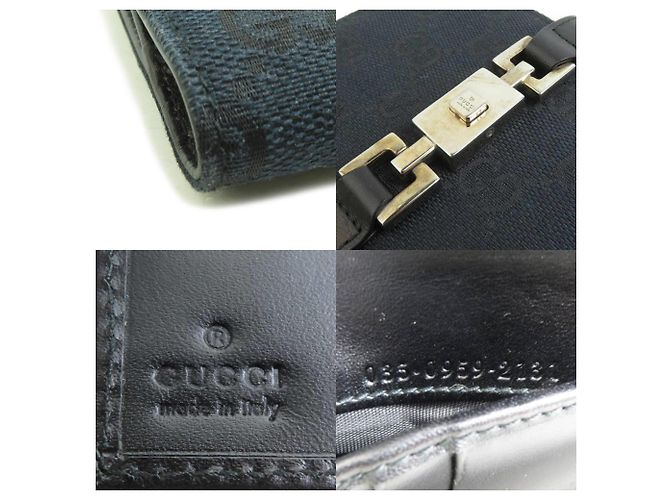Gucci Jackie GG Canvas/Leder Bifold Geldbörse Schwarz - Ansicht 5