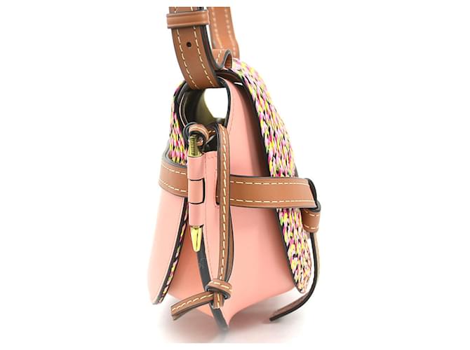 Borsa a Spalla Piccola Loewe Gate Rosa Multicolore - vista 2