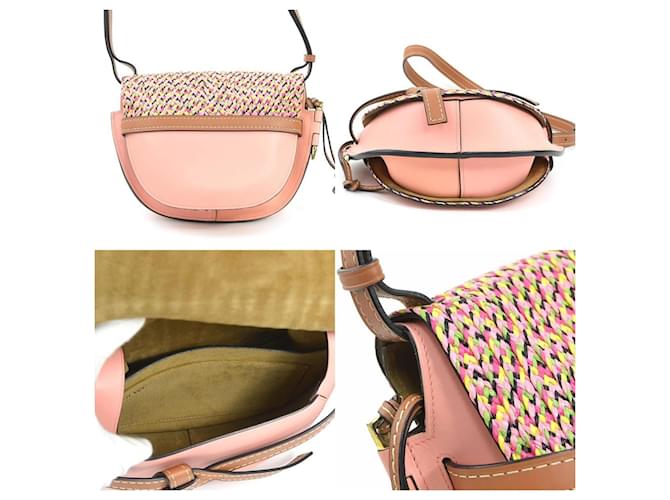 Borsa a Spalla Piccola Loewe Gate Rosa Multicolore - vista 3