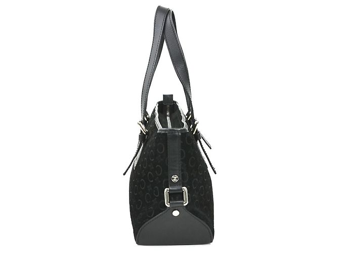 Céline Borsa in suede e pelle nera Celine Nero - vista 2