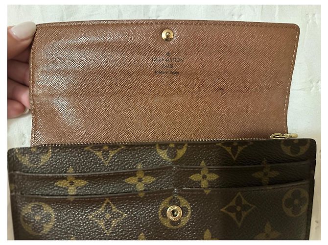 Louis Vuitton Sarah Cartera Monogram Marrón Castaña - vista 3