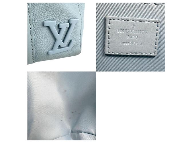 Borsa a Spalla Keepall Aerogram City di Louis Vuitton Blu chiaro - vista 5