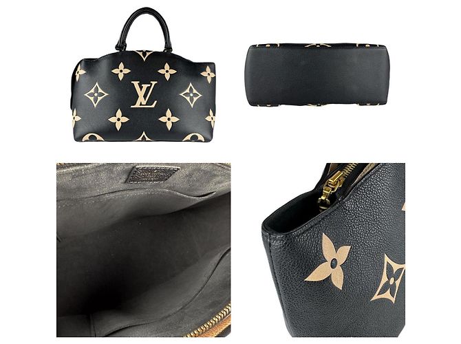 Borsa Petit Palais PM in Empreinte Louis Vuitton Nero Beige - vista 3