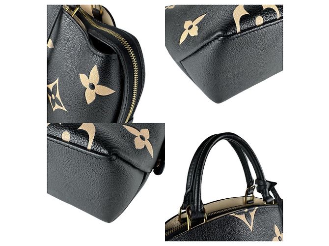Borsa Petit Palais PM in Empreinte Louis Vuitton Nero Beige - vista 4