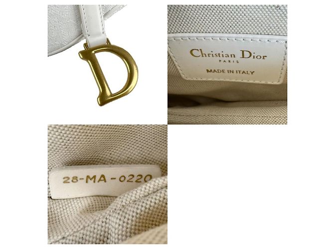 Borsa Saddle Christian Dior Bianco - vista 5
