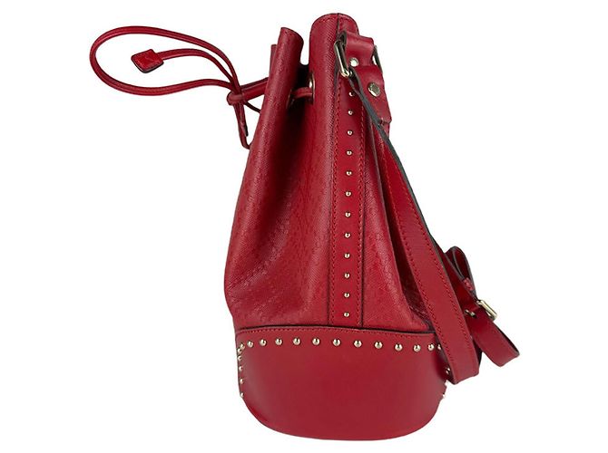 Borsa a Spalla in Pelle Diamante Gucci Rosso - vista 2