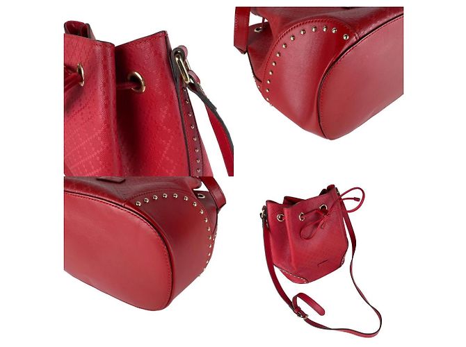 Borsa a Spalla in Pelle Diamante Gucci Rosso - vista 4