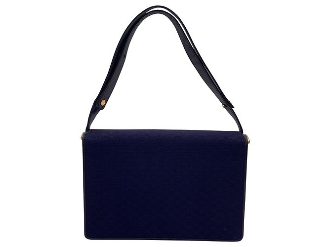 Gucci Bolsa de ombro em lona micro GG monograma azul vintage - vista 3