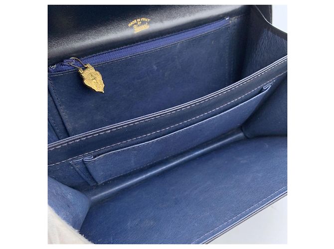 Gucci Bolsa de ombro em lona micro GG monograma azul vintage - vista 4