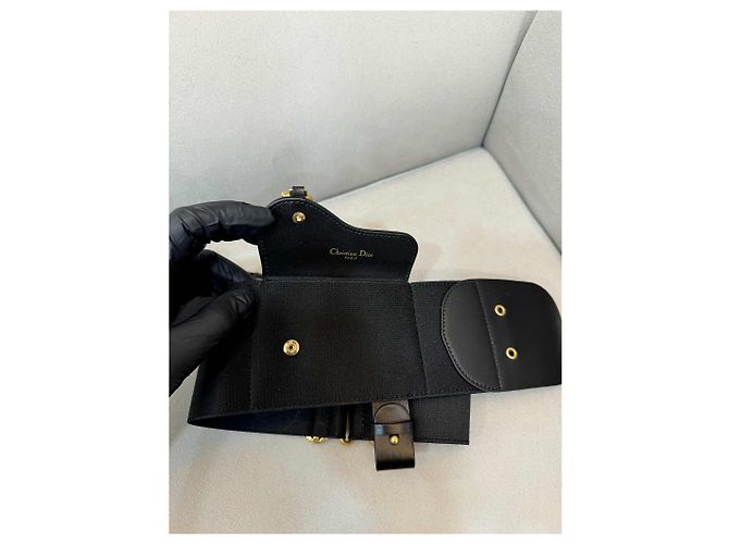 Cintura Pouch Saddle di Dior Nero - vista 2