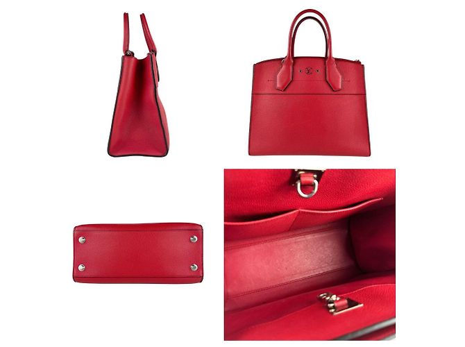Borsa a Spalla City Steamer MM Louis Vuitton Rosso - vista 2