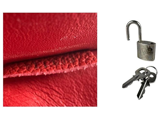 Borsa a Spalla City Steamer MM Louis Vuitton Rosso - vista 5