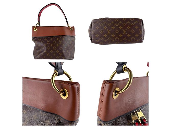 Borsa a Spalla Besace Tuileries Monogram Louis Vuitton Marrone Rosso - vista 3