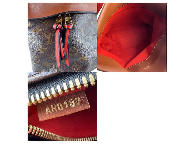 Borsa a Spalla Besace Tuileries Monogram Louis Vuitton Marrone Rosso - vista 5