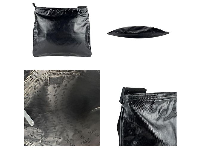 Borsa a Spalla in PVC Nera Gucci Nero - vista 3